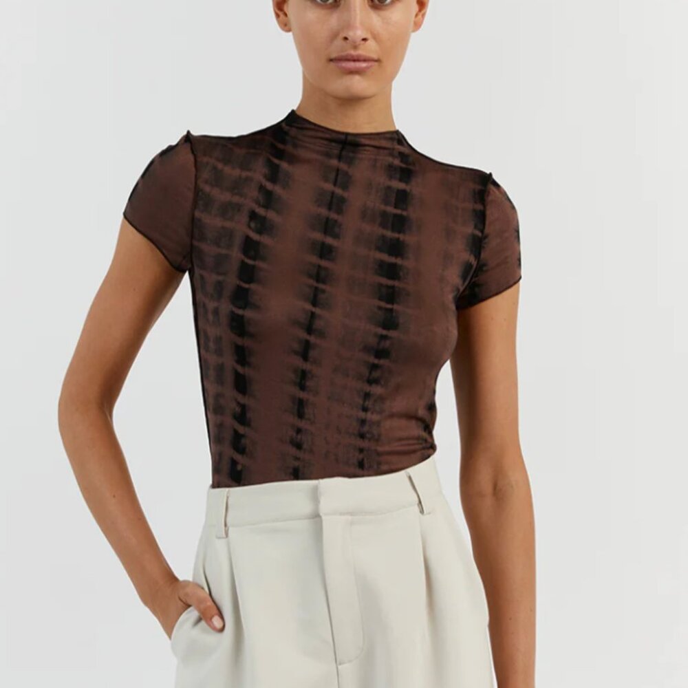 DISSH Brown Short Sleeve Tee